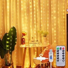 Gaismas vītne 200 LED, 3x2 m цена и информация | Гирлянды | 220.lv