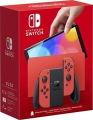 Nintendo Switch OLED консоль - Mario Red Edition цена и информация | Игровые приставки | 220.lv