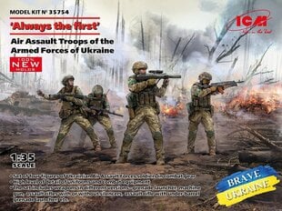 Līmējošais modelis ICM 35754 Air Assault Troops of the Armed Forces of Ukraine (4 figures) 1/35 cena un informācija | Līmējamie modeļi | 220.lv