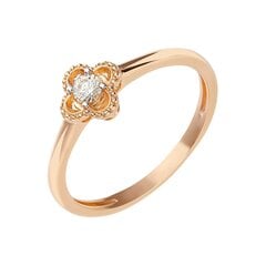 Золотое кольцо с бриллиантом Due для женщин W54581763 1000000006421 цена и информация | Кольца | 220.lv