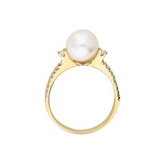 Золотое кольцо с подвеской и жемчугом Gold Pearls для женщин W55205404 1000000010730 цена и информация | Кольца | 220.lv