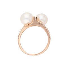 Золотое кольцо с подвеской и жемчугом Gold Pearls для женщин W63062956 1000000053682 цена и информация | Кольца | 220.lv