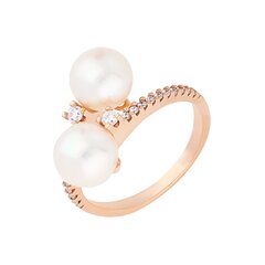 Золотое кольцо с подвеской и жемчугом Gold Pearls для женщин W55205404 1000000010730 цена и информация | Кольца | 220.lv