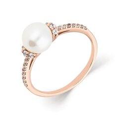 Zelta gredzens un pērlēm Gold Pearls sievietēm cena un informācija | Gredzeni | 220.lv