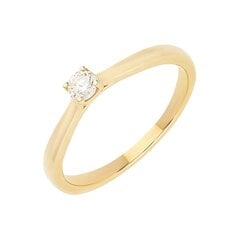 Золотое кольцо с бриллиантом Due для женщин W60705288 1000000018571 цена и информация | Кольца | 220.lv