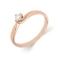 Золотое кольцо с бриллиантом Due для женщин W60809486 1000000018686 цена и информация | Кольца | 220.lv