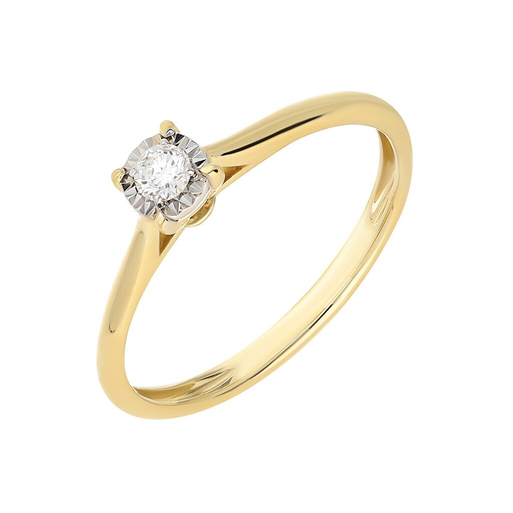 Zelta gredzens ar briljantu Gold Diamonds sievietēm цена и информация | Gredzeni | 220.lv