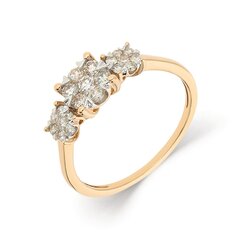 Золотое кольцо с бриллиантом Due для женщин W62605629 1000000023576 цена и информация | Кольца | 220.lv