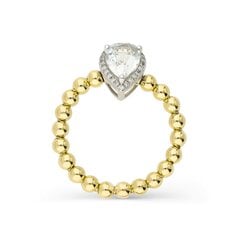 Zelta gredzens ar briljantu Lilly Spring sievietēm cena un informācija | Gredzeni | 220.lv