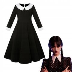 Wednesday Addams melna kleita, 130. izmērs cena un informācija | Karnevāla kostīmi, maskas un parūkas | 220.lv