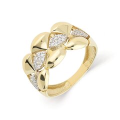 Золотое кольцо с кубическим цирконием NINE для женщин W59489799 1000000033941 цена и информация | Кольца | 220.lv