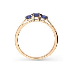 Zelta gredzens ar safīru Gold Diamonds sievietēm cena un informācija | Gredzeni | 220.lv