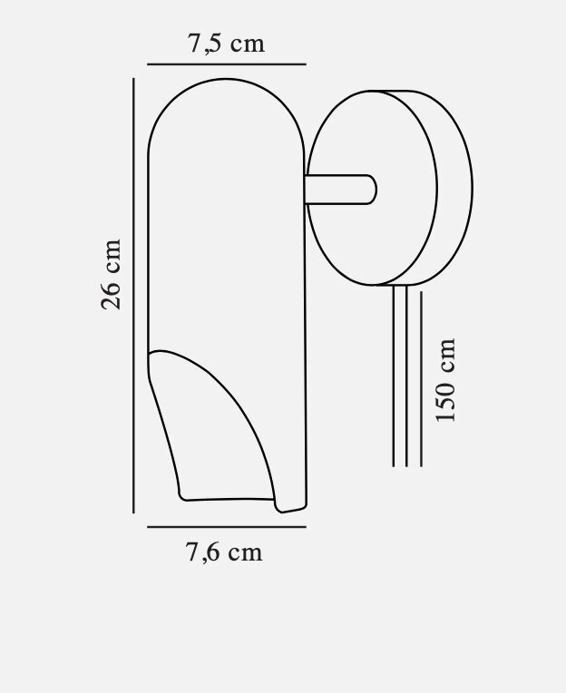 Nordlux sienas lampa Rochelle 2320301003 цена и информация | Sienas lampas | 220.lv