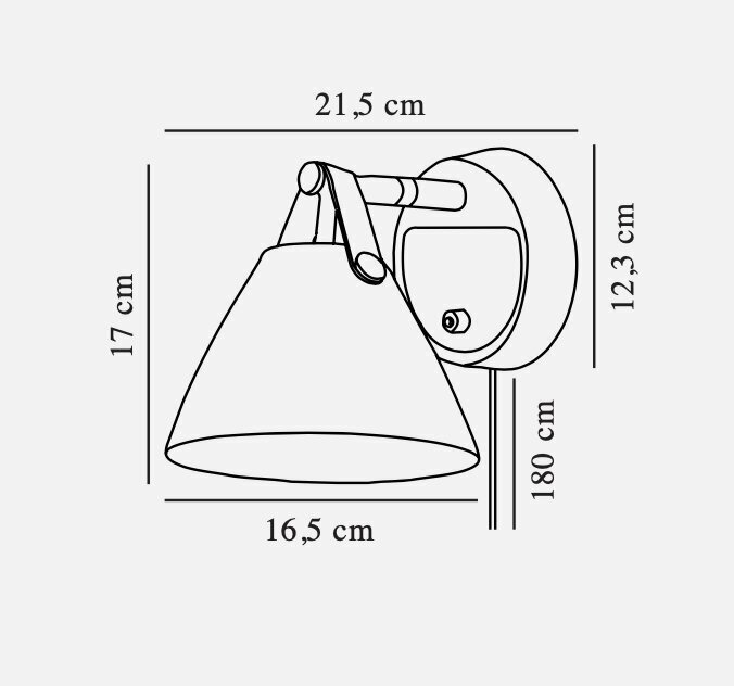 Nordlux sienas lampa Strap 84291003 cena un informācija | Sienas lampas | 220.lv