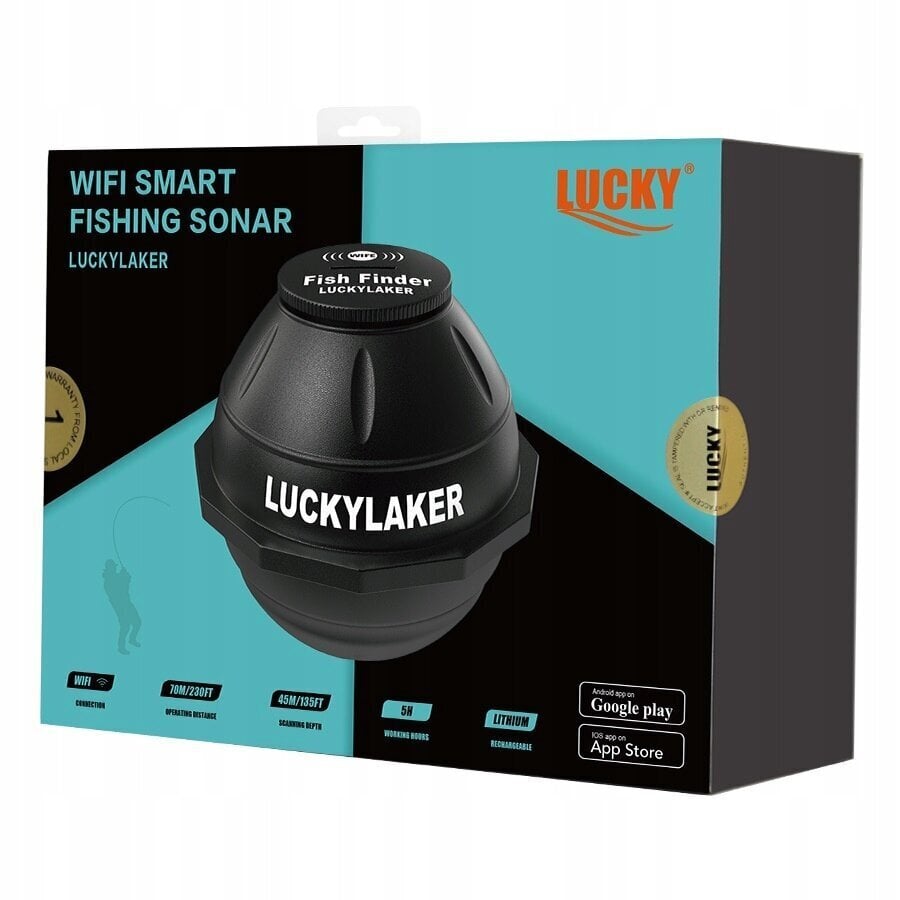 Bezvadu hidrolokators Lucky Laker FF916 Sonar, melns cena un informācija | Smart ierīces un piederumi | 220.lv