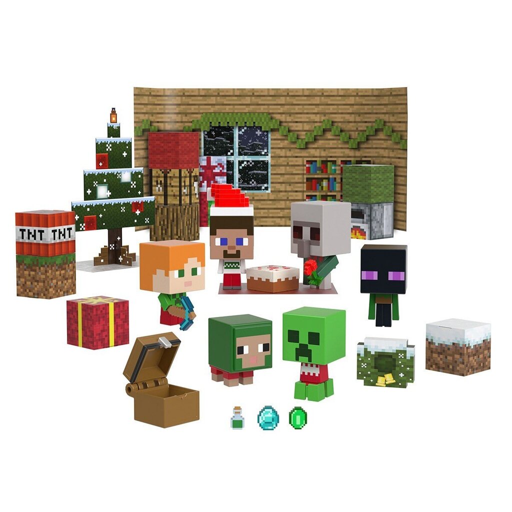 Adventes kalendārs Minecraft Mobhead Minis HND33 cena un informācija | Rotaļlietas zēniem | 220.lv