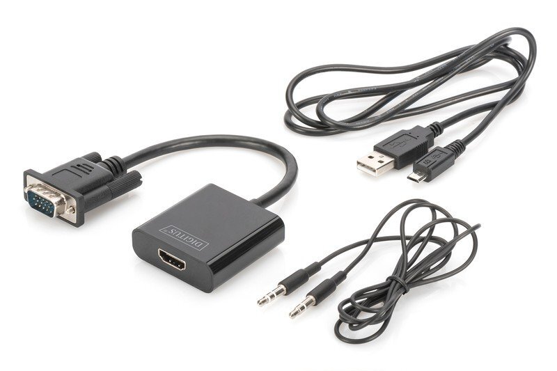 Digitus, HDMI, USB, D-Sub, 15 cm цена и информация | Adapteri un USB centrmezgli | 220.lv