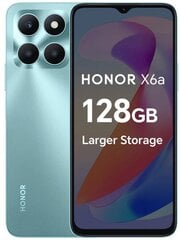 Honor X6A 4/128GB 5109ATMC Cyan Lake цена и информация | Мобильные телефоны | 220.lv