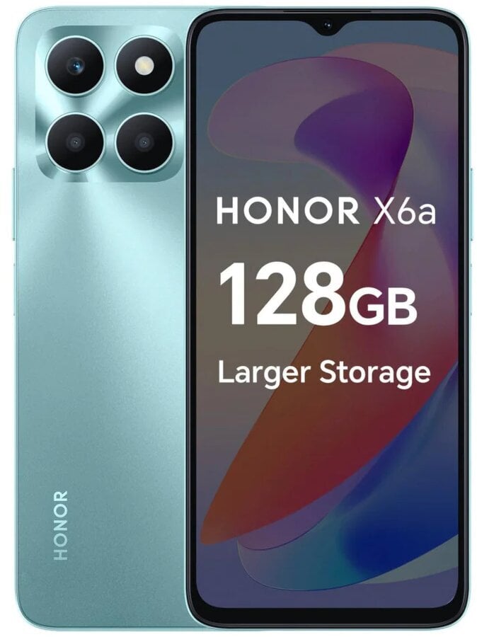 Honor X6A 4/128GB 5109ATMC Cyan Lake цена и информация | Mobilie telefoni | 220.lv