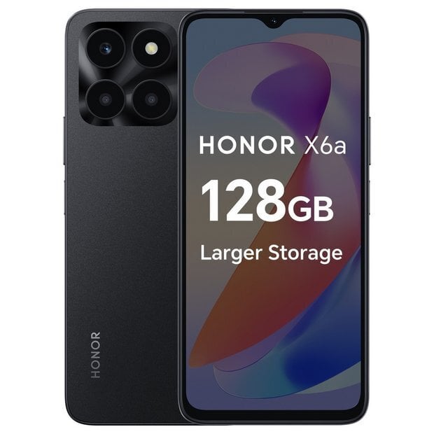 Honor X6A 4/128GB 5109ATMA Midnight Black cena un informācija | Mobilie telefoni | 220.lv