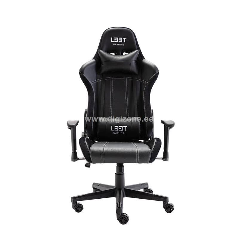 Spēļu krēsls L33T Gaming Evolve, melns cena un informācija | Biroja krēsli | 220.lv