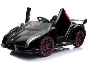 Elektromobilis bērniem Lamborghini Veneno, melns цена и информация | Электромобили для детей | 220.lv
