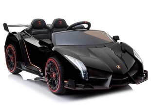 Elektromobilis bērniem Lamborghini Veneno, melns cena un informācija | Bērnu elektroauto | 220.lv