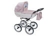 Retro stila rati ar autokrēsliņu Renee Baby Fashion, white/pink cena un informācija | Bērnu rati | 220.lv