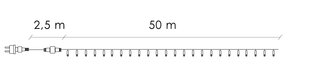 Новогодняя гирлянда, 1000 светодиодов, 52.5 м цена и информация | Гирлянды | 220.lv