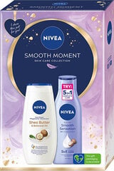 Набор Nivea Smooth Moment: молочко для тела Smooth Sensation, 250 мл + гель для душа Shea Butter, 250 мл цена и информация | Кремы, лосьоны для тела | 220.lv