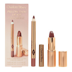 Набор Charlotte Tilbury Pillow Talk Medium: Карандаш для губ Lip Cheat, 0,8 г + помада Matte Revolution 1,5 г цена и информация | Помады, бальзамы, блеск для губ | 220.lv