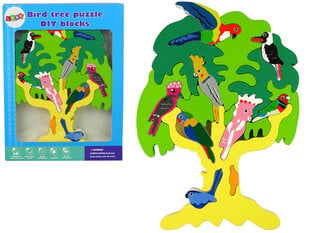Puzles koks ar putniem Lean Toys cena un informācija | Rotaļlietas zīdaiņiem | 220.lv