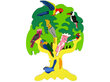 Puzles koks ar putniem Lean Toys cena un informācija | Rotaļlietas zīdaiņiem | 220.lv