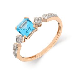 Zelta gredzens ar briljantu Gold Diamonds sievietēm цена и информация | Кольца | 220.lv