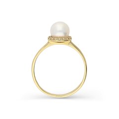 Золотое кольцо с подвеской и жемчугом Gold Pearls для женщин W63062956 1000000053682 цена и информация | Кольца | 220.lv