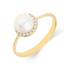 Золотое кольцо с подвеской и жемчугом Gold Pearls для женщин W55205404 1000000010730 цена и информация | Кольца | 220.lv