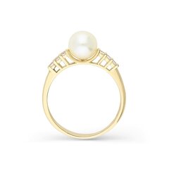 Золотое кольцо с подвеской и жемчугом Gold Pearls для женщин W63062956 1000000053682 цена и информация | Кольца | 220.lv