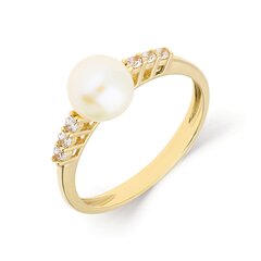 Золотое кольцо с подвеской и жемчугом Gold Pearls для женщин W55205404 1000000010730 цена и информация | Кольца | 220.lv