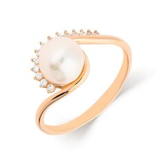 Золотое кольцо с подвеской и жемчугом Gold Pearls для женщин W55205404 1000000010730 цена и информация | Кольца | 220.lv