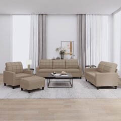 4-daļīgs dīvānu komplekts vidaXL, kapučīno krāsas цена и информация | Диваны | 220.lv