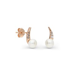 Zelta auskari un pērlēm Gold Pearls sievietēm W61067959 cena un informācija | Auskari | 220.lv