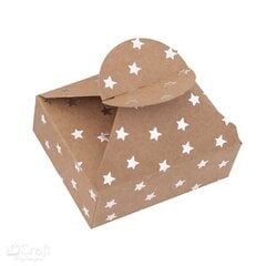 Коробочки с серебристыми звездочками, 4 шт. цена и информация | Упаковочные материалы для подарков | 220.lv