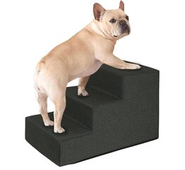 Pakāpieni suņiem Dogguru, 30x50x30 cm, melni cena un informācija | Suņu gultas, spilveni, būdas | 220.lv