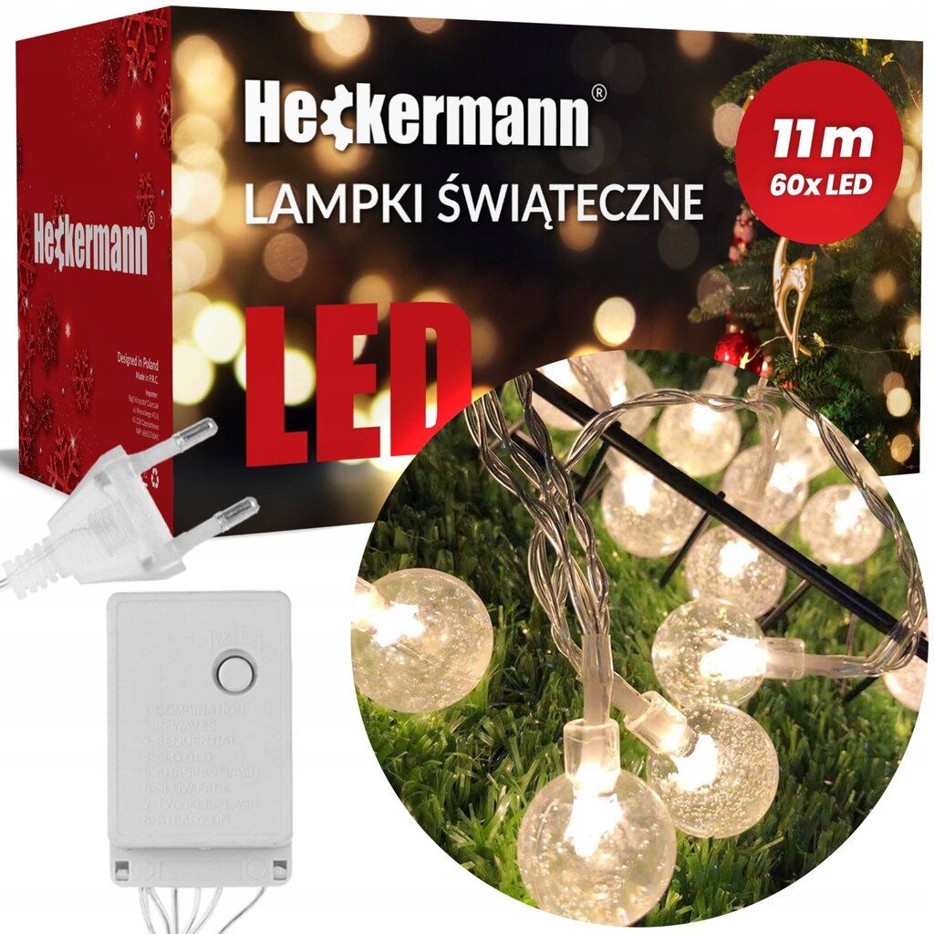 Dārza vītne Heckermann, 11 m cena un informācija | Ziemassvētku lampiņas, LED virtenes | 220.lv