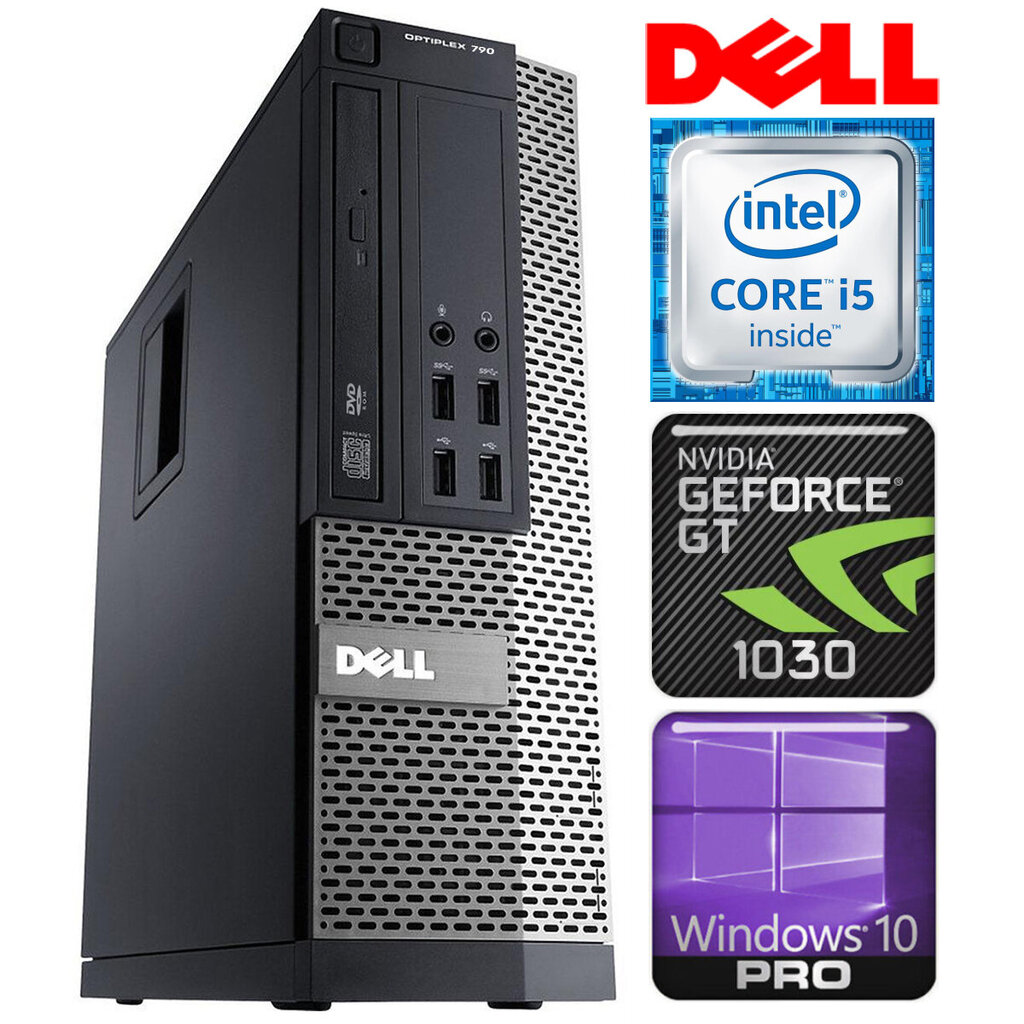 DELL 790 SFF i5-2400 8GB 128SSD GT1030 2GB WIN10Pro цена и информация | Stacionārie datori | 220.lv