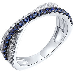 Серебряное кольцо , покрытие родием,  18.5,  925° цена и информация | Кольца | 220.lv