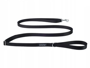Поводок регулируемый Amiplay Easy Fix Basic, черный цвет, XL 160-300 x 2,5 см цена и информация | Поводки для собак | 220.lv