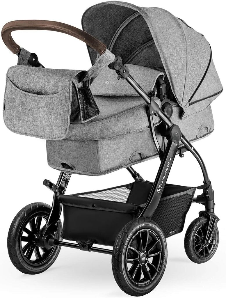 Kinderkraft universālie rati Moov Mink Pro 3in1, Grey Melange cena un informācija | Bērnu rati | 220.lv