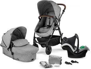 Kinderkraft universālie rati Moov Mink Pro 3in1, Grey Melange cena un informācija | Bērnu rati | 220.lv