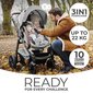 Kinderkraft universālie rati Moov Mink Pro 3in1, Grey Melange cena un informācija | Bērnu rati | 220.lv